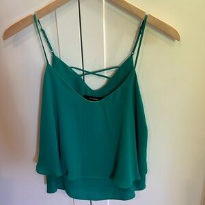 Emerald green strappy tank. Size Medium
